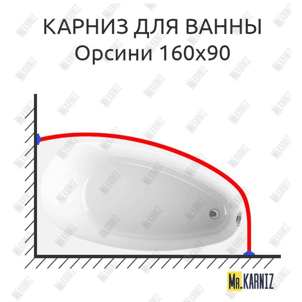 Карниз для ванны Radomir Орсини 160х90 Усиленный 20 мм MrKARNIZ Карниз для ванны Radomir Орсини 160х90 Усиленный 20 мм MrKARNIZ