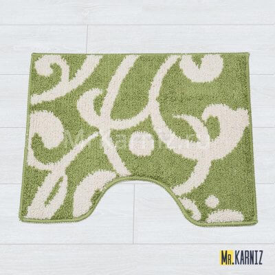 Коврик в туалет Узоры зел/бежевый