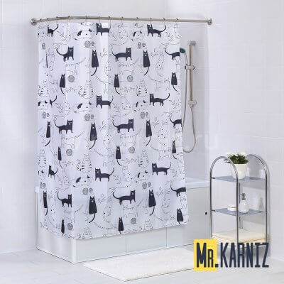 Штора для ванной Little Black Cat