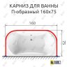 Карниз для ванны П-образный 160х75 Усиленный 20 мм MrKARNIZ фото 2