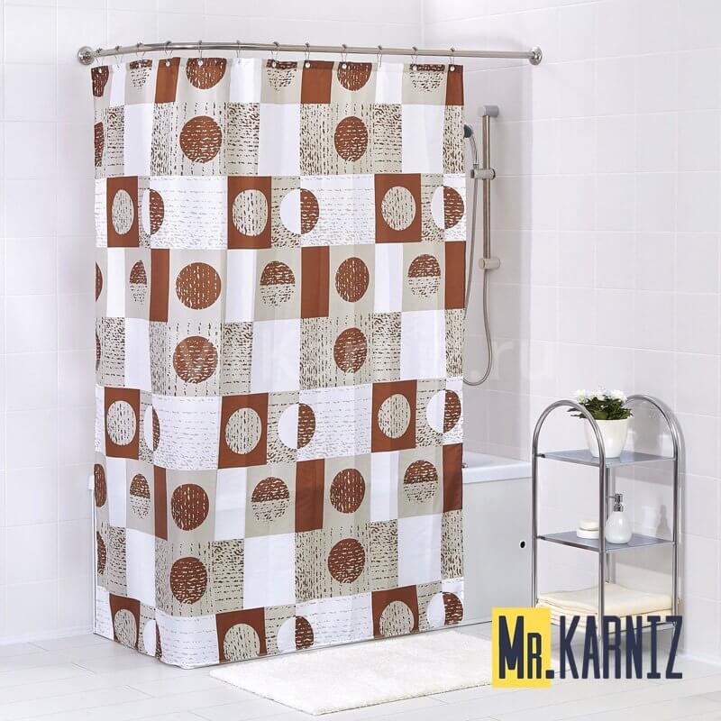 Штора для ванной Geo broun Штора для ванной Geo broun