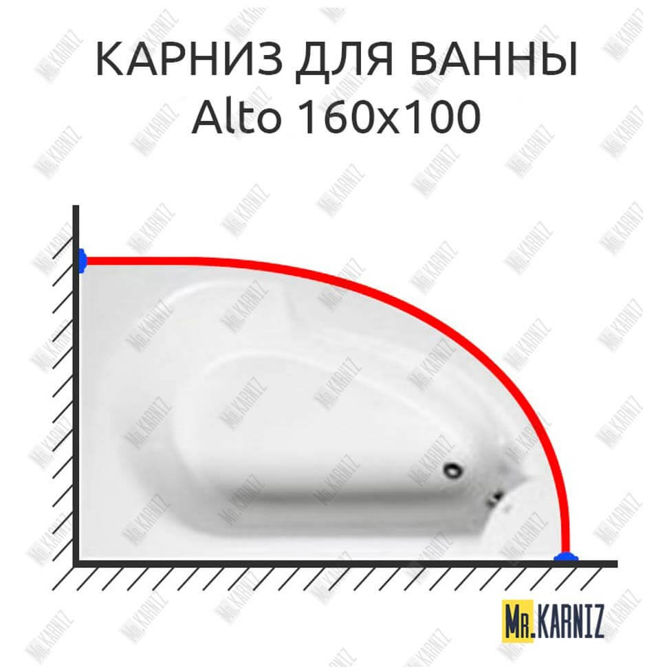 Карниз для ванны Kolpa-san Alto 160х100 Усиленный 25 мм MrKARNIZ Карниз для ванны Kolpa-san Alto 160х100 Усиленный 25 мм MrKARNIZ