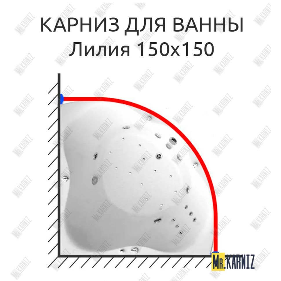 Карниз для ванны Triton Лилия 150х150 Усиленный 25 мм MrKARNIZ Карниз для ванны Triton Лилия 150х150 Усиленный 25 мм MrKARNIZ