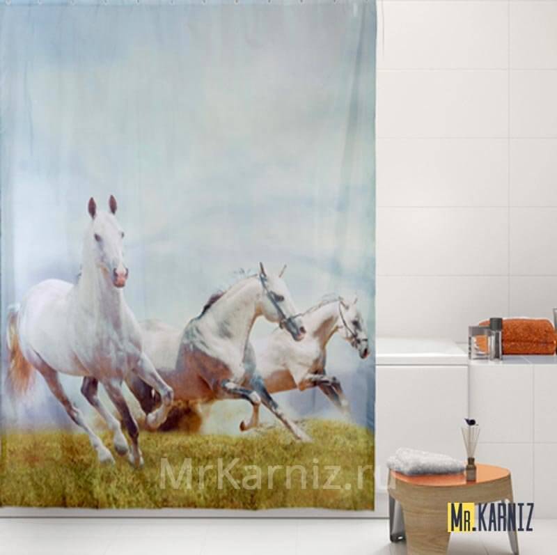 Штора для ванной HORSE (Лошади) Штора для ванной HORSE Лошади